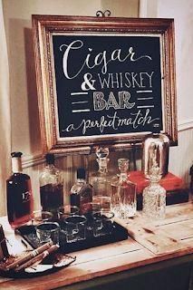 Wedding Cigars, 20s Party, Whisky Bar, Bar Menu Wedding, Whiskey Bar, Havana Nights, 50th Bday, Diy Event, Dirty 30