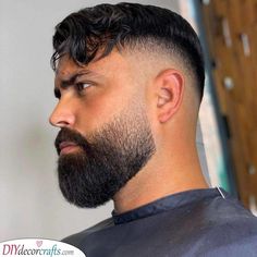 Skin Fade With Beard, Skin Fade Hairstyle, Black Men Beard Styles, High And Tight Haircut, Drop Fade