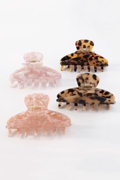 Claw Clip Color: Beige Tortoise, Pink, Tortoise Size: 3.25" x 1.5" Sold Individually Material: Acrylic Leopard Print Hair, Tortoise Hair, Acetic Acid, Hair Claw Clip, Hair Claws & Clips, Different Light, Claw Clip, Hair Claw, Tortoise