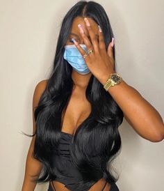 Super Long Layered Haircuts, Middle Part Long Hair Black Women, Black Beach Waves Hair, Long Hair Sew In Black Women, Straight Long Hair Black Women, Long Wavy Hair Black Women, Long Black Hair Black Women, Hair For Prom Long, Jet Black Hair Styles