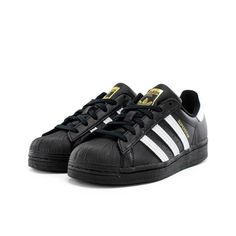 Black Adidas Shoes Superstar, All Star Adidas, Super Star Adidas, Black Adidas Superstar, Black And White Superstars, Black Adidas Sneakers, Superstars Adidas, Black Superstars, Adidas Superstar Outfit