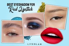 Best Eyeshadow Ideas to Match with Red Lipstick LiveGlam Eyeshadow Combinations, Iconic Red Lipstick, Best Red Lipstick, Red Lipstick Makeup, Simple Eyeshadow