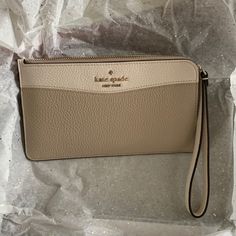 Nwt Kate Spade Lucy Medium L-Zip Wristlet Cream And Beige, Not Sold On Website Anymore Brand New, Flawless! Beige Leather Wallet With Zipper Closure, Chic Beige Wallet With Zipper Closure, Beige Zipper Pouch Wallet, Chic Beige Wallets With Zipper Closure, Beige Clutch Wristlet With Zipper, Beige Wristlet Clutch With Zipper Closure, Beige Zipper Closure Wristlet Clutch, Kate Spade Beige Wallet For Everyday Use, Kate Spade Beige Wallets For Everyday Use