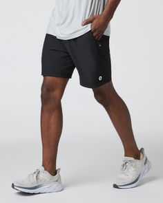 One short for every sport, the Kore Shorts have a classic athletic fit, falling just above the knee with an anywhere and everywhere versatility. This option is great for guys who love our traditional Kore Short but don’t want the built-in liner.Also available in lined. | Vuori Kore Unlined Shorts | Black | XXL Vuori makes premium performance apparel inspired by the active Coastal California lifestyle; an integration of fitness, surf, sport, and art. Breaking down the boundaries of traditional ac Jessie Outfits, Coastal California, California Lifestyle, California Coastal, Black Xs, Performance Outfit, New Perspective, Athletic Fits, Classic Man