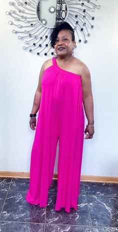 Pressed by Pink off the shoulder jumpsuit. Summer Off-shoulder Loungewear Jumpsuits And Rompers, Chic Pink One-shoulder Jumpsuit, Off The Shoulder Jumpsuit, Pink Jumpsuit, The Pink, Off The Shoulder, Shop Now, Jumpsuit, Pink