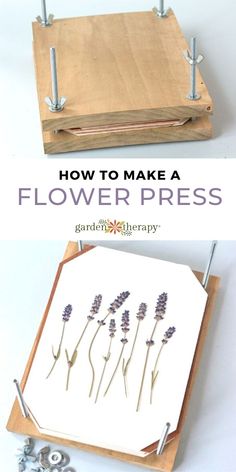 how to make a flower press with flowers in the middle and on the bottom side