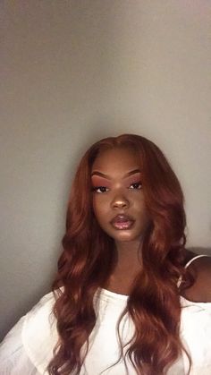 ig: morganalexis.__ Ginger hair on black women Ginger Hair Color, Different Hair Colors, Dyed Natural Hair, Auburn Hair, Ginger Hair, Auburn, Locs