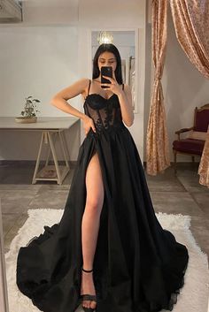 Black Tulle Prom Dress, Elegant Black Prom Dresses, Split Prom Dresses, Homecoming Party, Chic Gowns, 파티 드레스, Tulle Evening Dress, Burgundy Prom Dress, Black Prom Dress