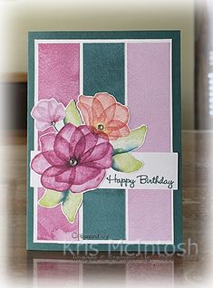 a close up of a card with flowers on it