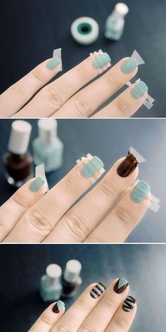 Nailart Tutorial, Tutorial Eyeliner, Unghie Nail Art, Nail Art At Home, Cute Nail Art, Cute Nail Designs, Nail Art Tutorial