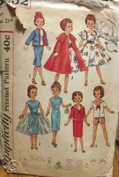 an old sewing pattern for children's dresses