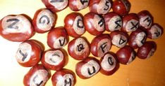 some type of dice with letters and numbers on them