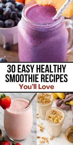 healthy smoothie recipes with fruit and yogurt