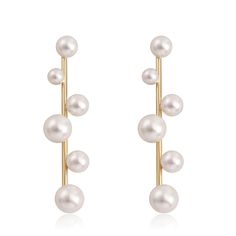 PRICES MAY VARY. (Top Quality)925 Sterling Silver needle Pearl Drop Earrings. Without Any Harmful Ingredients, It’s Nickel-free, Lead-free And Cadmium-free Perfect Choice For Sensitive Ears. (PERFECT GIFT) Best gift for your mother, wife, women on Wedding, Engagement, Party, Prom, Pageant, Competition ,Anniversary , Valentine's Day and other classy casual or formal attire. ( CLASSIC FASHION)Perfect jewelry gift to expand a woman's fashion wardrobe with a classic, timeless style. ( UNIQUE DESIGN Earring Bridal, Pearl Chandelier, Dangle Earrings Wedding, Pearl Dangle Earrings, Woman's Fashion, Classy Casual, Pearl Earrings Dangle, Classic Fashion, Formal Attire