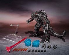 There are also a number of other optional parts included to allow for the recreation of the battle in the film. Rear thruster effect parts, heat ray effect parts as well as left/right punch effect parts are also included. Furthermore, the ends of the tail can be replaced to re-enact Mechagodzilla's drill attack! Mechagodzilla 2021, Godzilla And Kong, Red Lighting, Final Battle, Japanese Film, The Robot