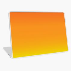 an orange and yellow laptop computer skin