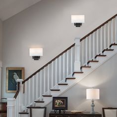 the stairs in this house have been painted white