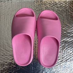 Brand New Slides Size 8 Ready For Home Or A Day Out. Stop The Crowd As They Look At Your Beautiful Pink Slides. Light Weight Nice Fit. Cheap Non-slip Synthetic Jelly Sandals, Cute Cheap Plastic Jelly Sandals, Pink Slides, Your Beautiful, Spring Break, Slip On Sandal, Women's Shoes Sandals, Pink Ladies, Shoes Sandals