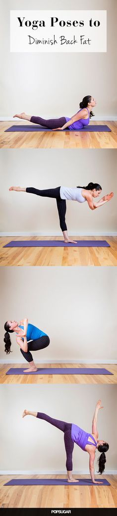 yoga poses for beginners to do the splits and back handstand pose with text overlay