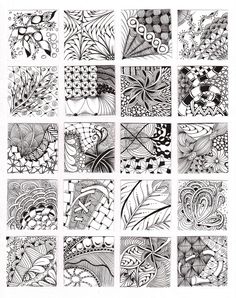 an iphone screen showing the different patterns used in this drawing project, which is also available for