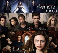 the vampire movies are on display in this series promotional poster for the tv series, legacies