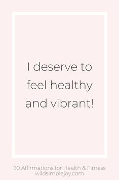 Affirmations For Health, Health Affirmations, Fitness And Wellness, Working Out, Mantra, Healthy Living, Affirmations, Health