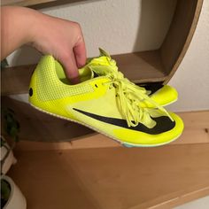 Nike Zoom Rival Sprint Track Shoes Like New/Only Worn Once! Neon Yellow Great For Slimmer Feet Track Running Shoes, Track Running, Shoes Yellow, Track Shoes, Yellow And Black, Nike Zoom, Neon Yellow, Women's Sneakers, Womens Sneakers