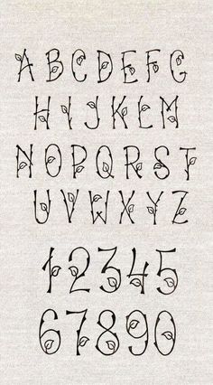 the letters and numbers are drawn in black ink on white paper, which has been handwritten