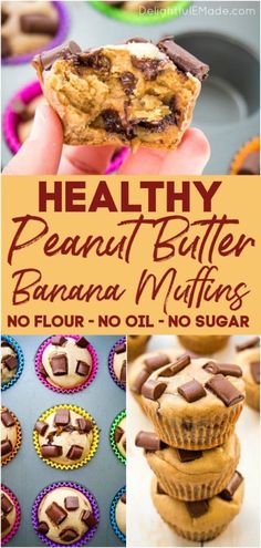 healthy peanut butter banana muffins with no flour