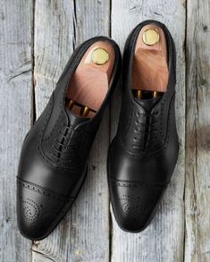 Decent Blackish Handmade Cap Toe Lace Up Formal Shoes In Genuine Leather For Men sold by Handmade Envy on Storenvy Formal Men, Cap Toe Shoes, Slipon Shoes, Handmade Leather Shoes, Leather Oxford Shoes, Brogue Shoes, Black Cap, Leather Cap, Mens Green