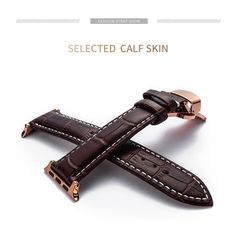 This Premium-style leather strap has a beautiful stainless steel butterfly clasp. You will find that this comfortable leather strap will soften up in a few daysto form around your wrist For the sizes of series 7, the 38/40mm bands are compatible with 41mm and the 42/44mm bands are compatible with 45mm watch. Featuring Stainless Steel Butterfly Buckle WristWatchStraps.co Straps are compatible with all Apple Watch BrandsIncluding Series 1, 2, 3, 4,5 and 6. The 42mm band works with the 44mm watch; Bracelet Apple Watch, Outfit Jewelry, Apple Watch Case, Watch Review, Apple Watch Bands Leather, Simple Outfit, Crocodile Pattern, Leather Skin, Shoe Boot Sandals