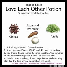 Hoodoo Spells Love, Spells Love, Spells Magic, Potions Recipes