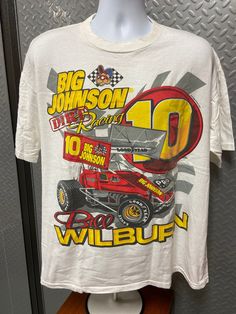 "Billy Wilburn/Big Johnson #10 Shirt XL P2P-24\" Length-25\"" Big Johnson T Shirts, Graphic Tees Cars, Vintage Car T Shirt Design, 90s Culture, Car Graphic Tee, Nascar Shirts, Vintage Car T Shirt, Mike Schmidt, Bear Hunting