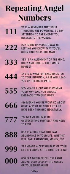 a poem written in black and white on a pink background with the words repeating angel numbers