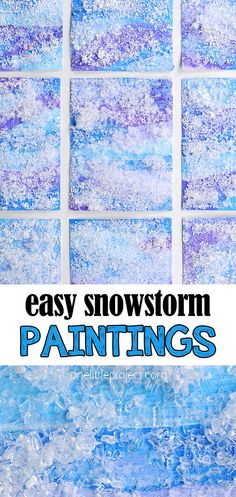 an easy snowstorm painting project for kids