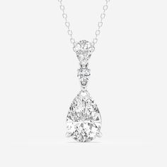 Badgley Mischka Near-Colorless 4 ctw Pear Lab Grown Diamond Hinged Fashion Pendant with Adjustable Chain 18K White Gold, GH, VS2 Luxury Timeless Solitaire Teardrop Necklace, Pear Shape Necklace, Pear-shaped Diamond White Necklace With Diamond Accents, Formal Vvs Clarity Pear-shaped Diamond Necklace, Formal Pear-shaped Diamond Necklace With Vvs Clarity, Pear-shaped Diamond Jewelry, Pear-shaped White Diamond Necklace, Pear-shaped Diamond Cut Necklace, Fine Jewelry Pear-shaped Diamond Necklace