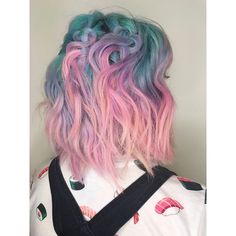 Pastel Bob Hair, Unicorn Hair Dye, Dyed Hair Pastel, Tumblr Hair, Multicolored Hair, Dye My Hair