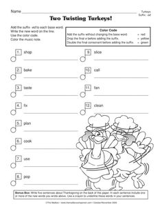 two talking turkeys worksheet for students to practice their language skills and spelling