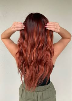 Spring Red Hair Color, Red Balayage Hair, Rambut Brunette, Red Hair Inspo, Copper Hair Color, Auburn Hair