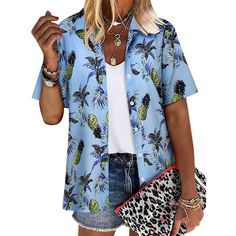 The NFTOEIULA Hawaiian Floral Print Oversized T-shirt is the epitome of summer fashion. This eye-catching piece captures the essence of Hawaiian style with its vibrant floral pattern and offers an oversized fit for ultimate comfort. The soft, cool, and breathable chiffon fabric makes it an ideal choice for the warmer months, ensuring you stay comfortable while looking effortlessly chic. Designed to be versatile, the shirt allows for multiple styles of wear, making it a must-have addition to any Oversized Short Sleeve Shirt, Hawaiian Floral Print, Tropical Style, Hawaiian Style, Oversized T Shirt, Chiffon Fabric, Dressed Down, Oversized Tshirt, Short Sleeve Shirt