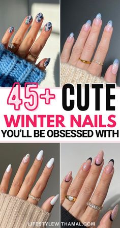 Winter Sparkly Nails, January Nails Winter Simple 2024, January Nail Colors Winter, Funky Winter Nails, End Of Winter Nails, Winter Gel Nails Ideas, Sparkly Winter Nails, Late Winter Nails, Cute Winter Nail Ideas