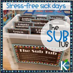 the sub tub is filled with books for students to read and practice their reading skills