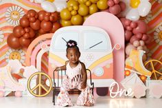 Let the fun and funky vibes fill the air and make your next cake smash photoshoot hit with the Groovy Party photo backdrop! THIS LISTING IS FOR A PRINTED BACKDROP. NO balloons, cutouts, props are included separately, everything is printed on the backdrop design as shown in the images (without the little girl)  Here's a little more info about our photo backdrops: Q: What are your photography backdrops made of? A: We offer a large selection of materials for you to choose from. Please visit https:/ Groovy Backdrop, One Birthday Backdrop, Van Photography, Cake Smash Photoshoot, Smash Photoshoot, Funky Vibes, Groovy Party, Backdrops Kids, Birthday Party Photography