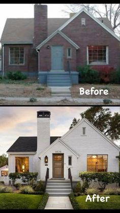 before and after pictures of a house