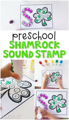 this is an easy and fun shamrock sound stamp activity for kids