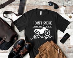 I Don't Snore I Dream I'm A Motorcycle Dad T-Shirt - great gift idea for Grandpa or Dad on his birthday, Father's day, or Christmas! Dad Motorcycle Shirt, Biker Dad Shirt, Fathers Day, I Don't Snore I Dream I'm A Motorcycle, Biker Gift, Grandpa & Husband Christmas Gift Get this soft and comfy t-shirt for all grandfathers out there!  Check out my other Husband and Dad Birthday Shirts -> https://www.etsy.com/shop/craftsofhumanity?section_id=29281740 ** HOW TO ORDER ** - Choose size of your shirt - Heather Storm, Design Mockup Free, Papa Shirts, Baseball Mom Shirts, Psd Mockup Template, T Shirt Mockup, Fathers Day Shirts, Tshirt Mockup, Chelsea Fc