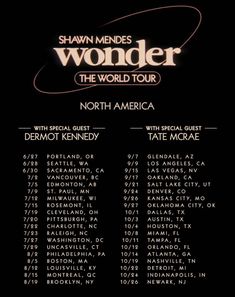 an event poster for the wonder tour