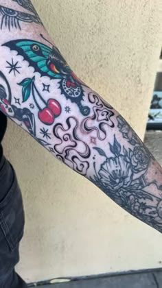 a person with a tattoo on their arm