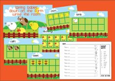 the farm animals and sheep worksheet is shown in three different colors, including one with