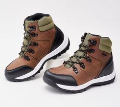 Take on snow, mud, and sleet (without ruining your socks!), thanks to these trusty waterproof lace-up trail boots. From Wanderlust. Winter Slip-resistant Hiking Boots, Outdoor Ankle Hiking Boots With Laces, Ankle Hiking Boots With Laces For Outdoors, Winter Adventure Weatherproof Lace-up Boots, Weatherproof Lace-up Boots With Round Toe For Outdoor, Durable Winter Hiking Boots For Walking, Sporty Lace-up Winter Hiking Boots, Weatherproof Lace-up Boots For Outdoor, Winter Slip-resistant Hiking Boots For Walking